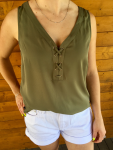 GUESS Amada Lace-Up Top