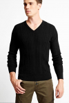 GUESS Ken Ribbed V-Neck Sweater