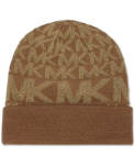 MICHAEL Michael Kors Metallic MK Logo Cuffed Beanie
